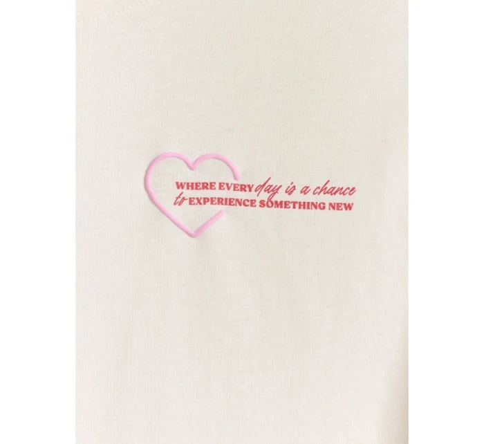 Dívčí tričko oversize s potiskem a dlouhým rukávem model 21877605 - 4F