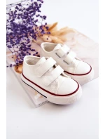 Dětské Kůže tenisky se suchým zipem Bílé model 21578871 - Boto