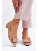 Klasyczne Baleriny Z Ozdobą Beżowe Rivea