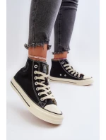 Dámské vysoké tenisky Big Star model 21654788 černé - Big Star Shoes