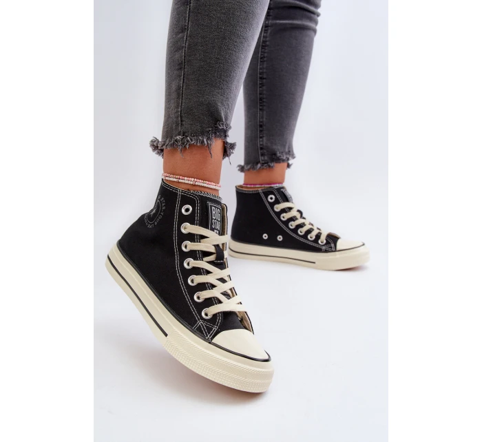 Dámské vysoké tenisky Big Star model 21654788 černé - Big Star Shoes