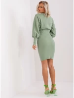 Sukienka RV SK model 18781064 pistacjowy - FPrice Sukienka RV SK model 18781064 pistacjowy - FPrice