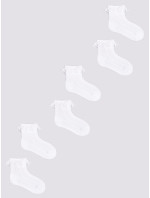 Yoclub Dievčenské ponožky s volánikom 3Pack SKL-0009G-0100 White