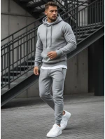 Pánská mikina s kapucí šedá model 21962114 - FashionStreet