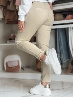 Dámské kalhoty chinos s páskem cappuccino Dstreet model 21986432 - FashionStreet