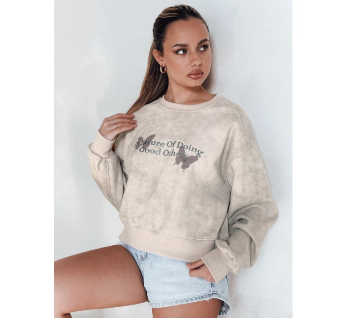 Dámská oversize mikina s vázáním v barvě  šedá Dstreet model 21988055 - FashionStreet