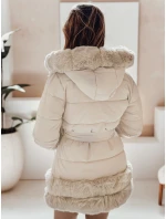dámská zimní bunda s kožešinou světle béžová Dstreet model 21991144 - FashionStreet