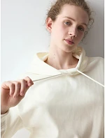 Mikina s kapucňou z velúru – Silk White – TRIUMPH Silk White – TRIUMPH