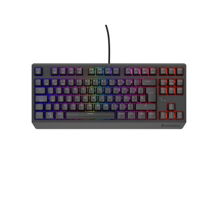 GENESIS Thor 230 TKL Herná USB QWERTY klávesnica Španielska čierna