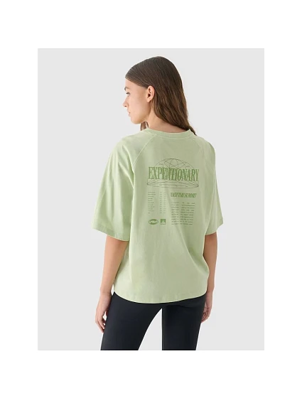 Dámské tričko oversize s potiskem model 22117417 - 4F Dámské tričko oversize s potiskem model 22117417 - 4F