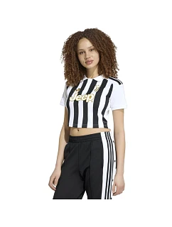 Dámské tričko adidas Juventus 26/27 Home Cropped Jersey, bílo-černé, KB8878