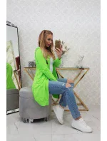 Šaty s kapucí, mikina zelená neonová