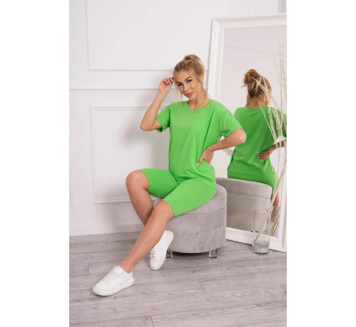 Komplet top+legginsy jasny zielony