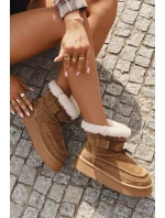 Semišové dámské zimní boty s ozdobnými Big Star Camel model 21708676 - Big Star Shoes