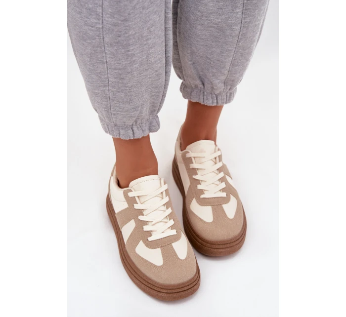 Dámske tenisky na platforme - tmavobéžové Dovina Dámske tenisky na platforme - tmavobéžové Dovina