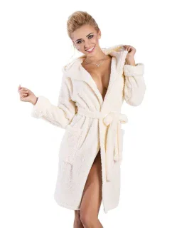 Dámsky krátky župan Diana ecru - Dkaren