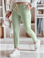 Dámské látkové chinos kalhoty s páskem mint Dstreet model 21986189 - FashionStreet