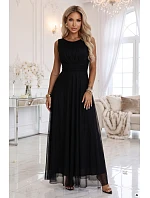 dlouhé maxi šaty s kulatým výstřihem – černé model 22294993 - numoco basic dlouhé maxi šaty s kulatým výstřihem – černé model 22294993 - numoco basic