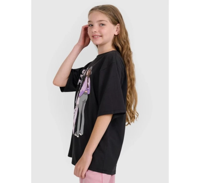 Dívčí tričko oversize s potiskem model 21736418 - 4F