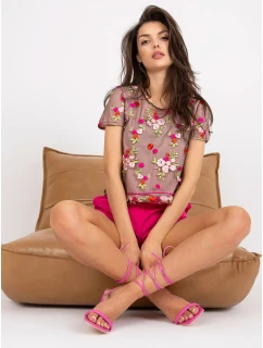 Blúzka LK BZ 506299.16P čierna a ružová