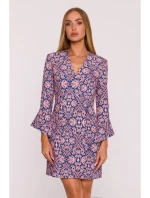 model 21296058 Šaty s potiskem a širokými manžetami model 3 - Moe