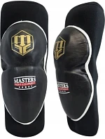 Športové neoprénové chrániče kolien OK-N čierne s bielou a zlatou - MASTERS