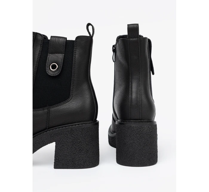 Exkluzívní dámské černé kotníčkové boty platforma Exkluzívní dámské černé kotníčkové boty platforma