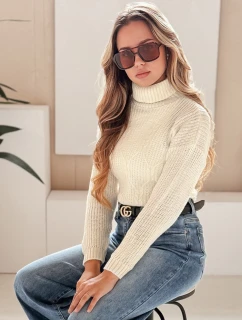 Dámsky sveter TRIXA ecru FashionStreet MY1213