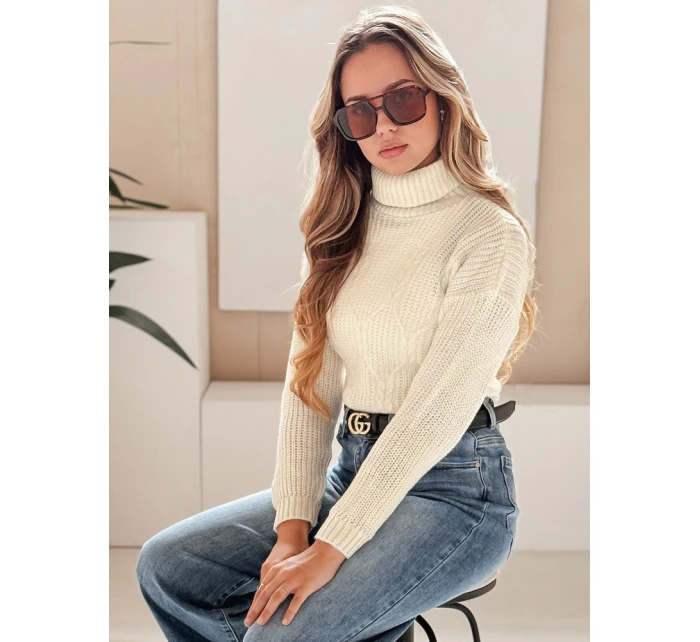 Dámský svetr ecru Dstreet model 21964140 - FashionStreet