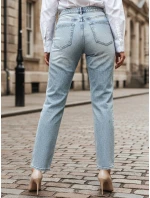 Dámské džínové kalhoty s kamínky blue Dstreet model 21985446 - FashionStreet