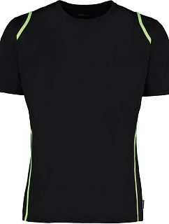 Kustom Kit KK 991 Kontrastné tričko Cooltex® 43.0991 čierne/fluorescenčná limetková