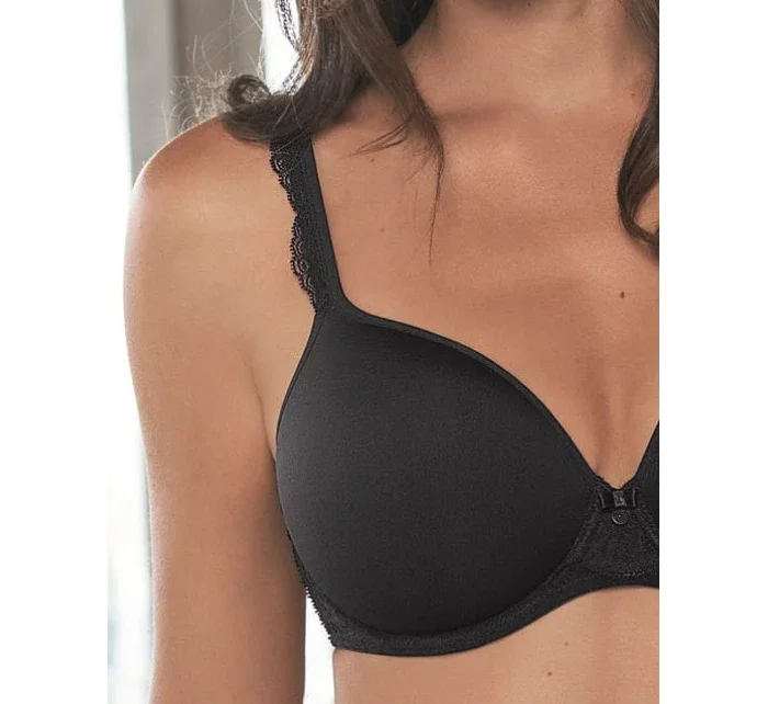 Podprsenka s kosticami Selma s dištančnými košíčkami 5637 čierna - RosaFaia