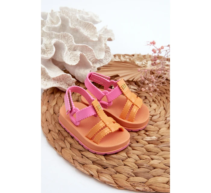 Dziecięce Pachnące Sandałki Na Rzep ZAXY LL385026 Pomarańczowe