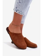 Dámské ploché sandály z eko semiše Camel Veronelle Dámské ploché sandály z eko semiše Camel Veronelle