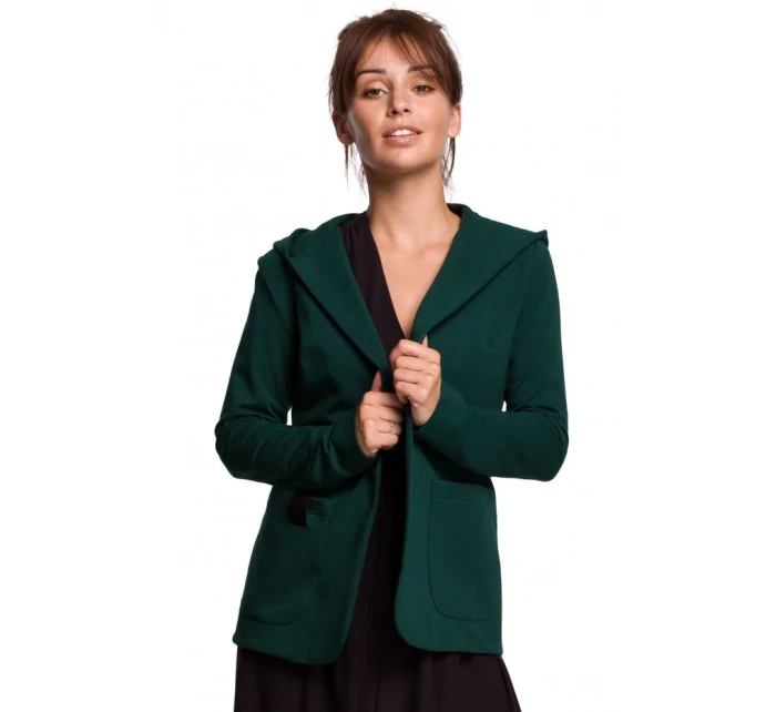 Blejzr s kapucí z úpletu černý model 15105755 - BeWear Blejzr s kapucí z úpletu černý model 15105755 - BeWear