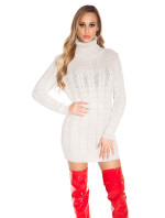 Sexy turtleneck cable knit sweater / dress