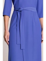 Šaty so zavinovacími detailmi S396 modré - Stylove
