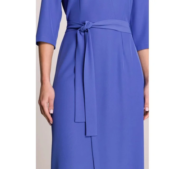 Šaty so zavinovacími detailmi S396 modré - Stylove