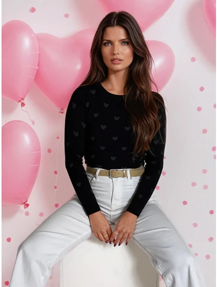 FREYJA dámsky sveter čierny FashionStreet MY2061 FREYJA dámsky sveter čierny FashionStreet MY2061