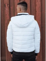 Pánská prošívaná zimní bunda s kapucí bílá Dstreet model 21980296 - FashionStreet Pánská prošívaná zimní bunda s kapucí bílá Dstreet model 21980296 - FashionStreet
