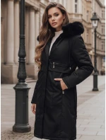 Dámská zimní bunda parka s kožešinou černá Dstreet model 21991636 - FashionStreet