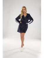 Krátky dámsky župan De Lafense 626 Abigail, kapucňa