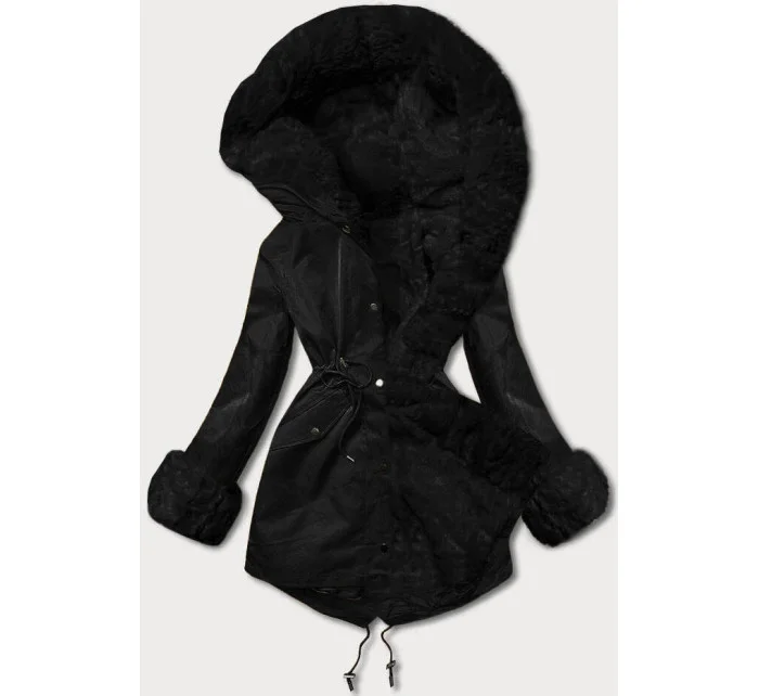 Parka z  czarna model 21246785 - J.STYLE