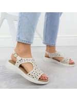 Dámské krémové ažurové sandály Sergio model 21905046 - LEONE