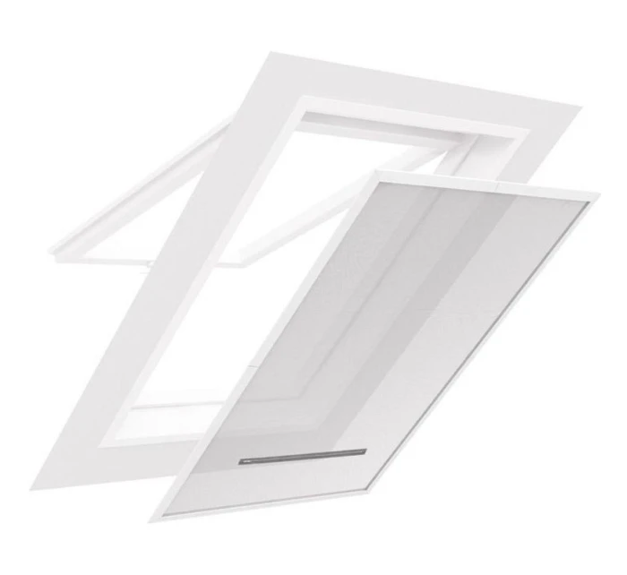 MOSKYTIÉRA NA STREŠNÉ OKNO 140X170 ČIERNY POLYESTER + PÁSIK NA SUCHÝ ZIPS