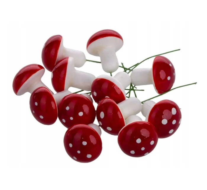 DEKORATÍVNA FIGÚRKA MUCHOTRÁVKY NA DRÔTE 16KS