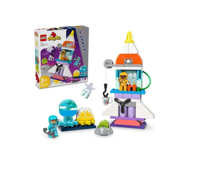 LEGO DUPLO 10422 Vesmírne dobrodružstvo raketoplánu 3 v 1