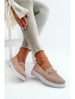 Dámské Mokasíny Na Ploché Podrážce S Zlatým Růžové model 21665508 - EVENTO Dámské Mokasíny Na Ploché Podrážce S Zlatým Růžové model 21665508 - EVENTO