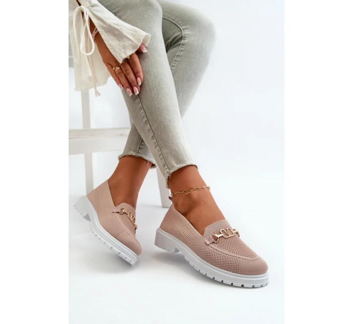 Dámské Mokasíny Na Ploché Podrážce S Zlatým Růžové model 21665508 - EVENTO Dámské Mokasíny Na Ploché Podrážce S Zlatým Růžové model 21665508 - EVENTO