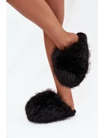 Dámske kožušinové papuče - čierne Iseline Dámske kožušinové papuče - čierne Iseline